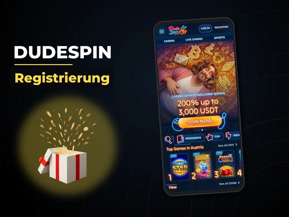 Dudespin - Registrierung