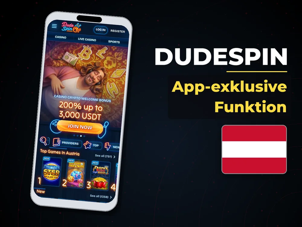 Dudespin - App-exklusive Funktion