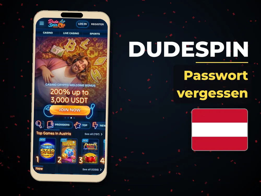 Dudespin - Passwort vergessen