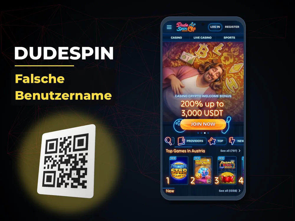 Dudespin - Falsche Benutzername