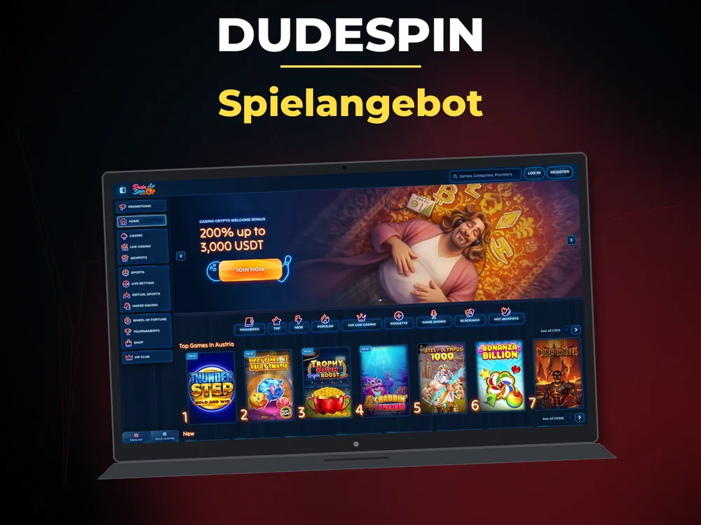 Dudespin - Spielangebot