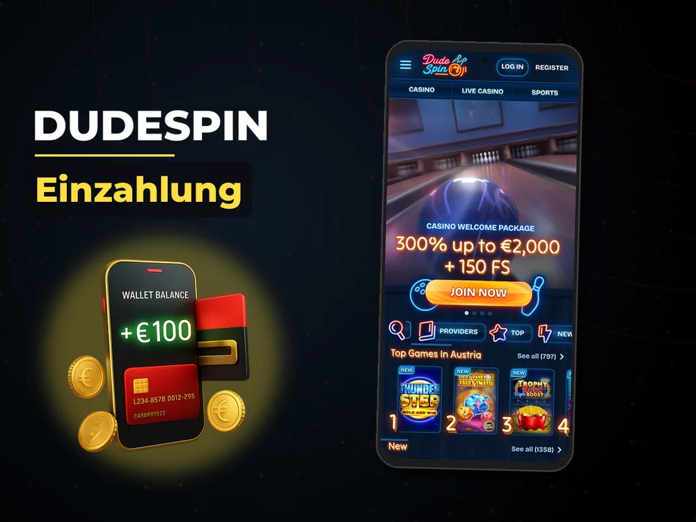 Dudespin - Einzahlung