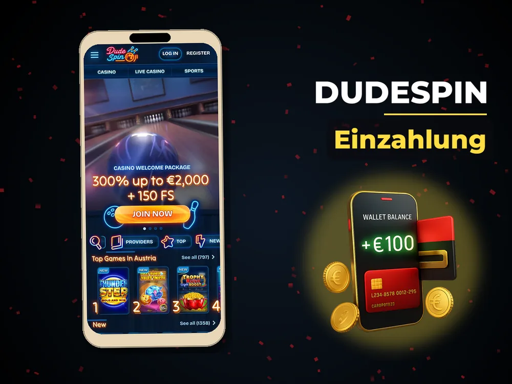 Dudespin - Einzahlung